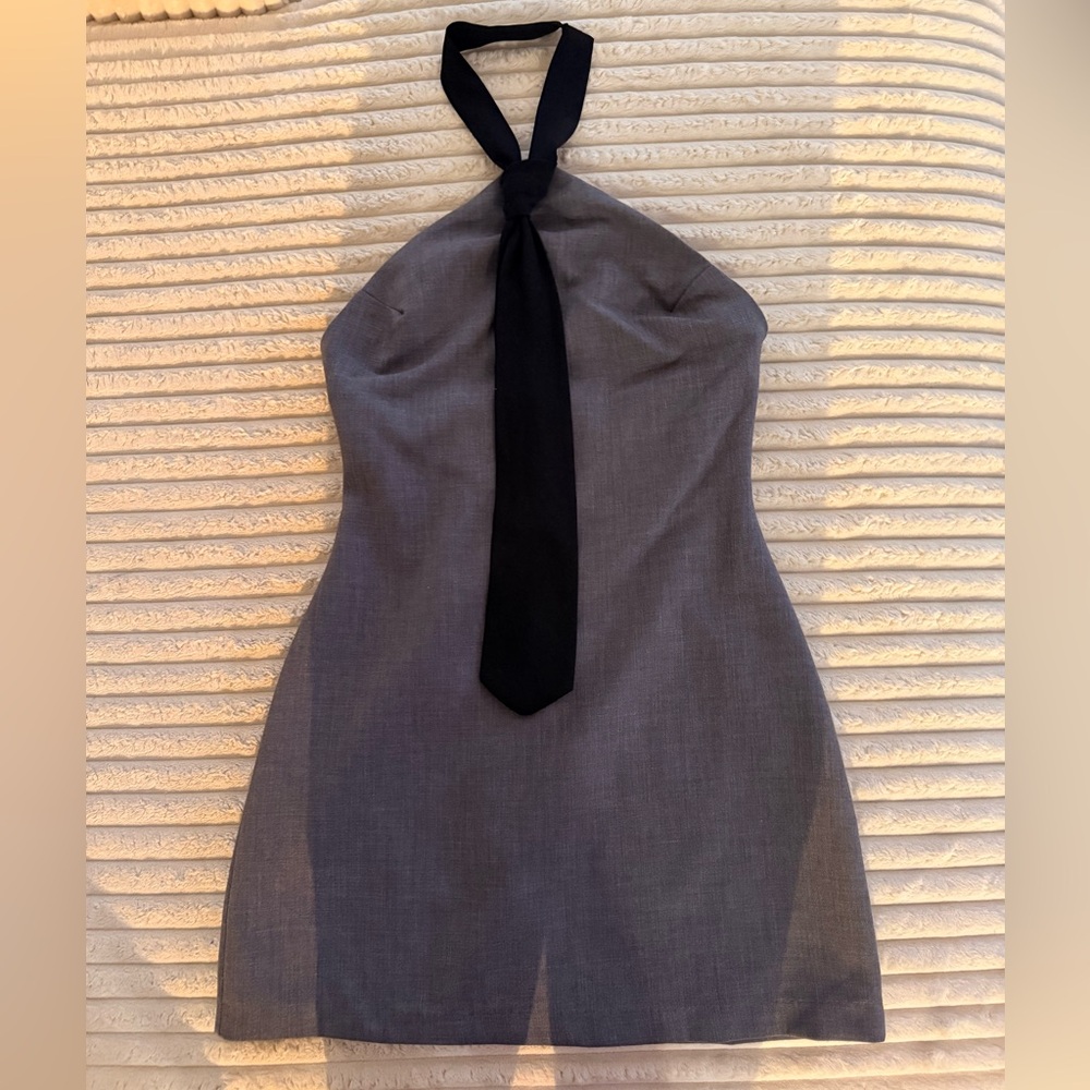 TIE HALTER MINI DRESS (Anthropologie)